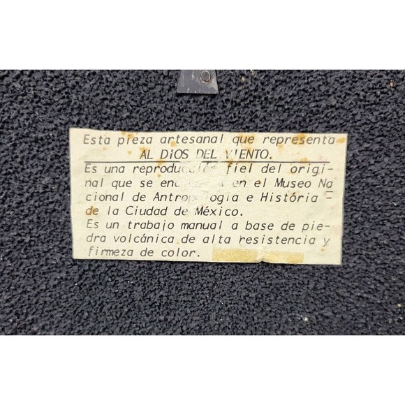 Aztec God of Wind Mythological God Ehecatl Volcanic Stone 3D Wall Art Mexico - Picture 12 of 13